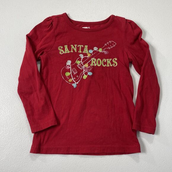 Lot of 2 Girl Size 4/5 Halloween Ghost Tee & Holiday Christmas Top T Shirt - Picture 3 of 7